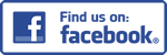 Rectangle with blue outline and text saying Find us on facebook clickable to Recker’s Towing Facebook page