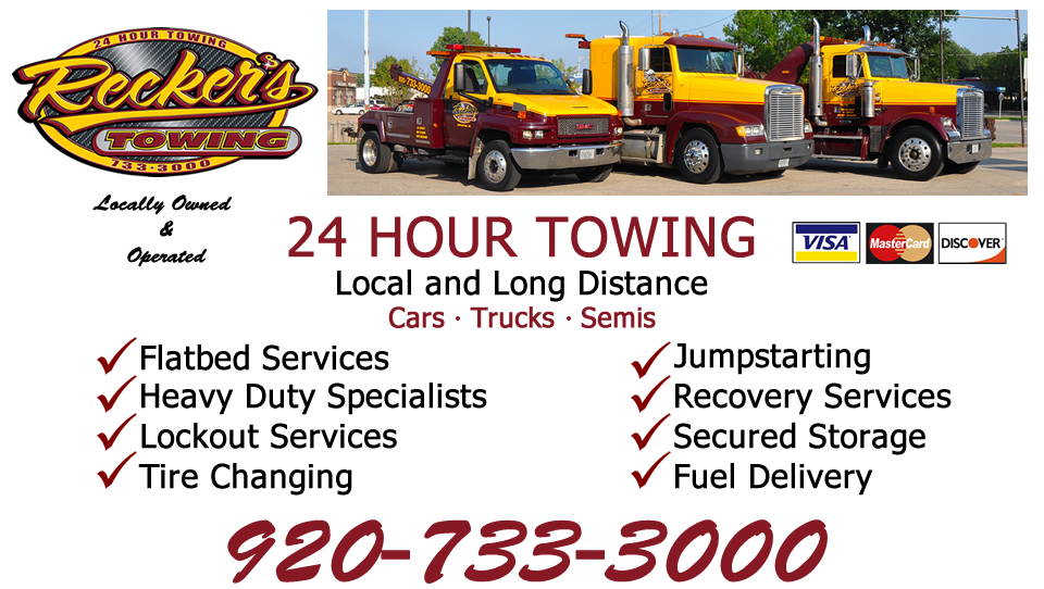 Recker’s Towing 24 Hour Towing Service in Appleton, WI